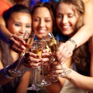 people partying and drinking